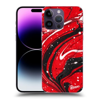 Picasee Apple iPhone 14 Pro Max Hülle - Schwarzes Silikon - Red black