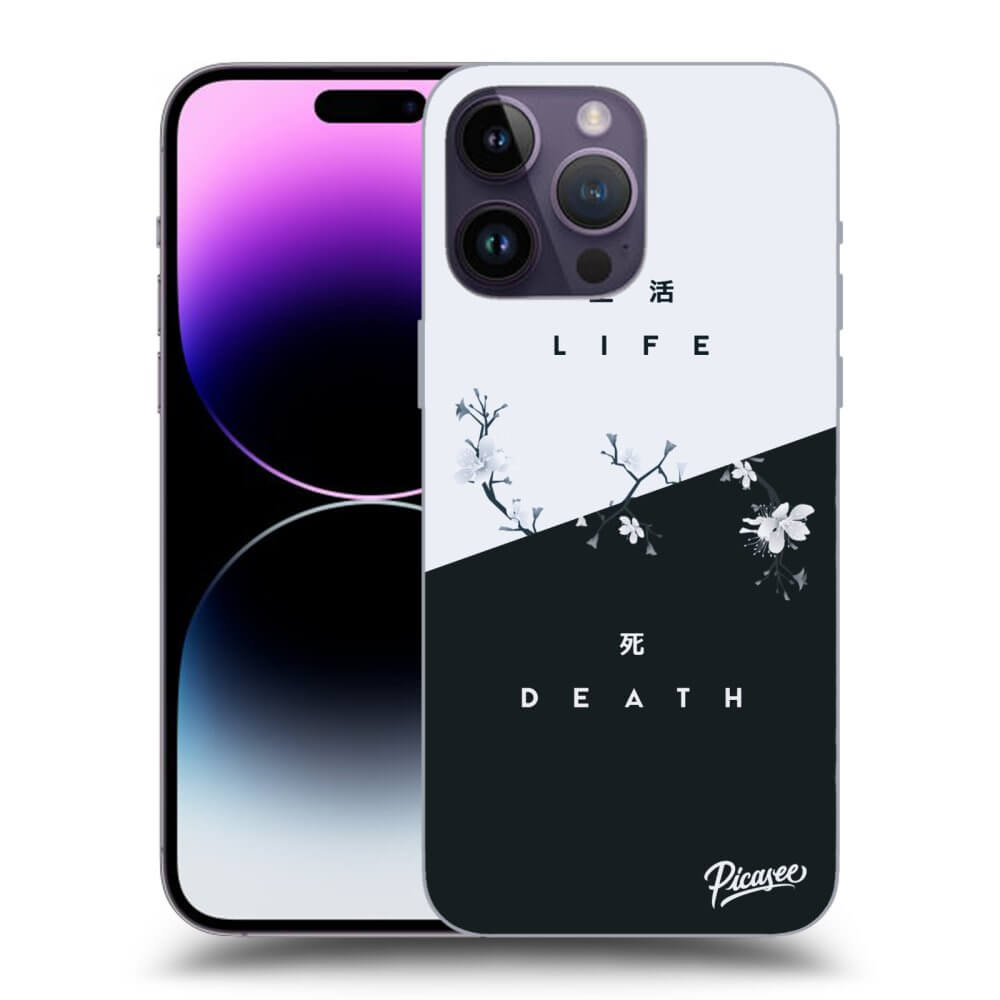Picasee Apple iPhone 14 Pro Max Hülle - Transparentes Silikon - Life - Death