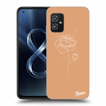 Picasee Asus Zenfone 8 ZS590KS Hülle - Transparentes Silikon - Peonies