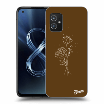 Hülle für Asus Zenfone 8 ZS590KS - Brown flowers