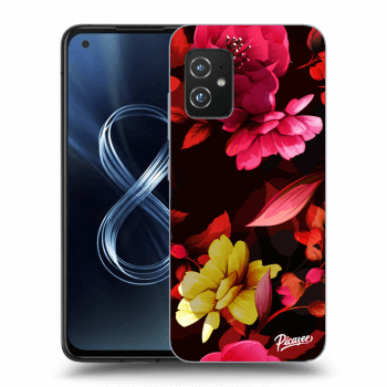 Picasee Asus Zenfone 8 ZS590KS Hülle - Transparentes Silikon - Dark Peonny