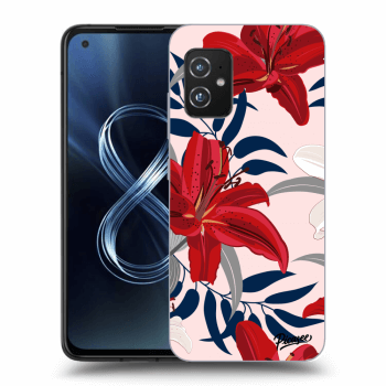 Picasee Asus Zenfone 8 ZS590KS Hülle - Transparentes Silikon - Red Lily