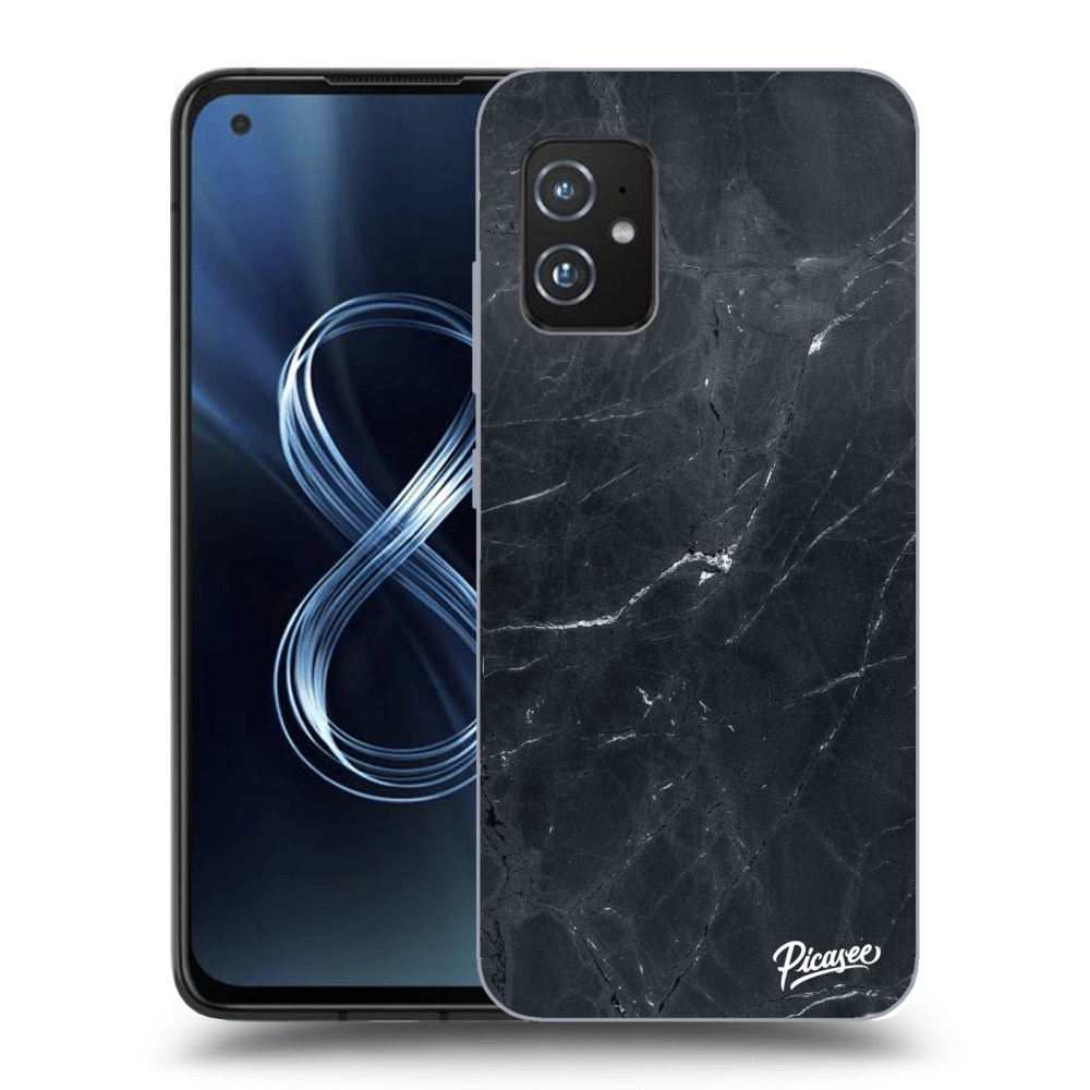 Picasee Asus Zenfone 8 ZS590KS Hülle - Transparentes Silikon - Black marble