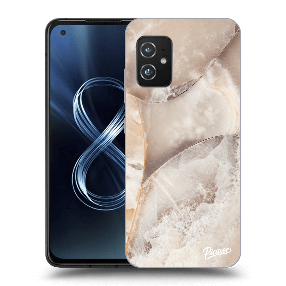 Picasee Asus Zenfone 8 ZS590KS Hülle - Transparentes Silikon - Cream marble