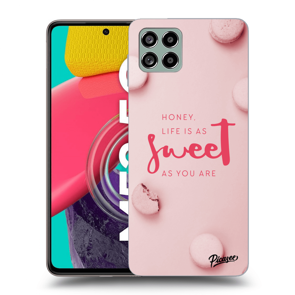 Picasee Samsung Galaxy M53 5G Hülle - Schwarzes Silikon - Life is as sweet as you are