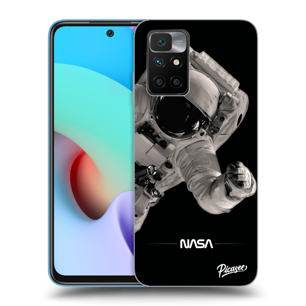 Picasee Xiaomi Redmi 10 (2022) Hülle - Schwarzes Silikon - Astronaut Big