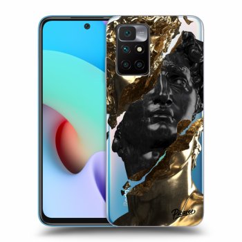 Picasee Xiaomi Redmi 10 (2022) Hülle - Transparentes Silikon - Gold - Black