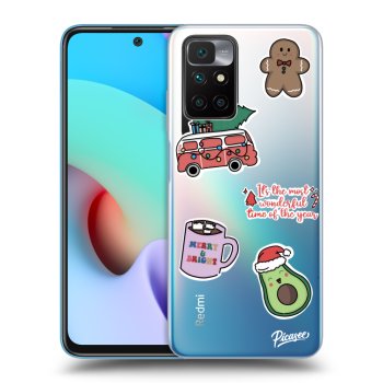 Picasee Xiaomi Redmi 10 (2022) Hülle - Transparentes Silikon - Christmas Stickers