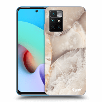 Picasee Xiaomi Redmi 10 (2022) Hülle - Schwarzes Silikon - Cream marble