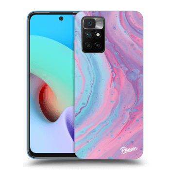 Picasee Xiaomi Redmi 10 (2022) Hülle - Transparentes Silikon - Pink liquid