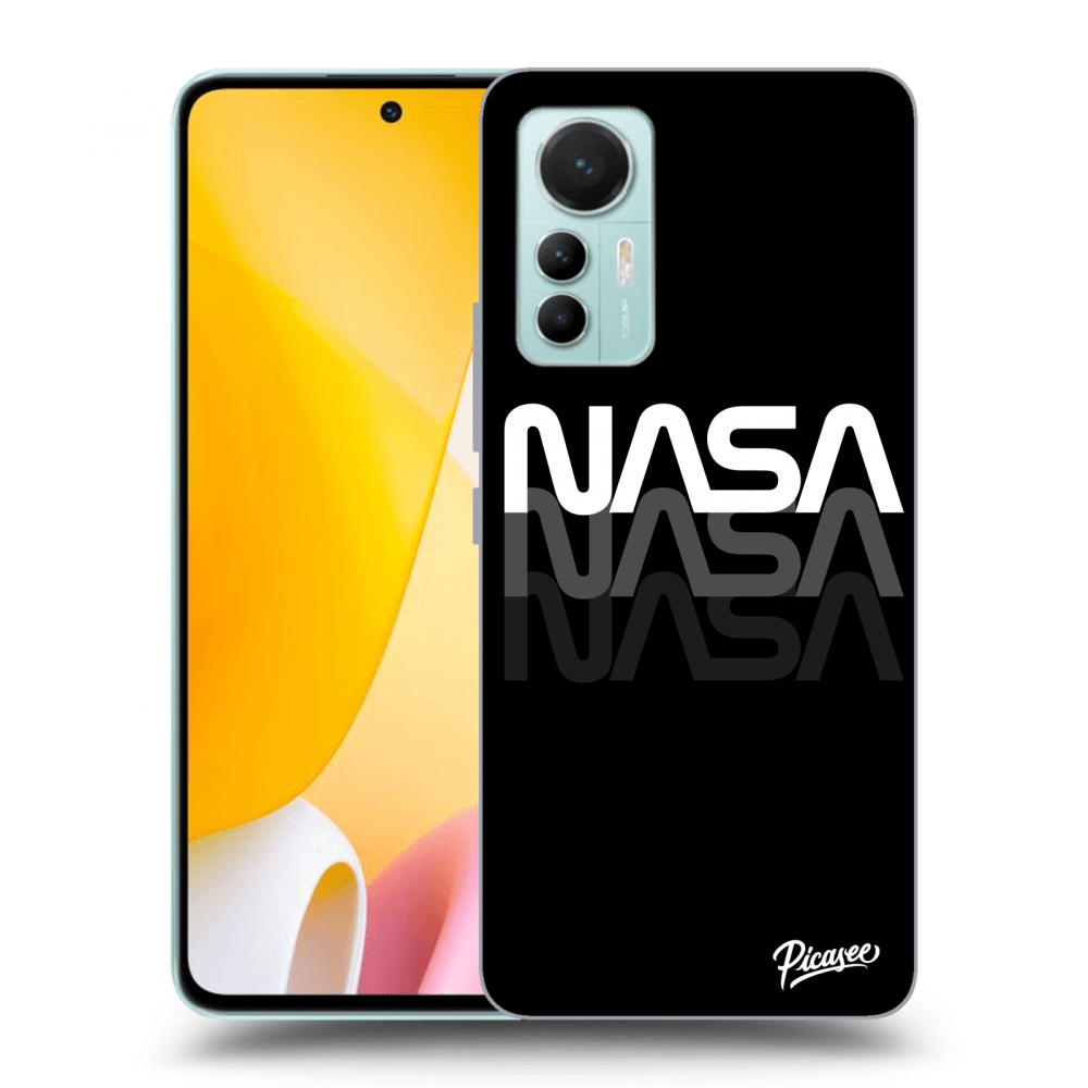 Picasee Xiaomi 12 Lite Hülle - Schwarzes Silikon - NASA Triple