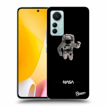 Picasee Xiaomi 12 Lite Hülle - Schwarzes Silikon - Astronaut Minimal
