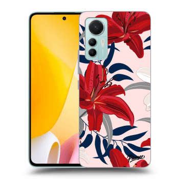 Picasee Xiaomi 12 Lite Hülle - Transparentes Silikon - Red Lily