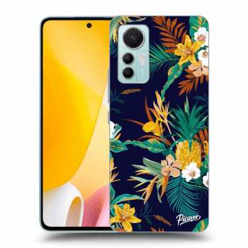 Picasee Xiaomi 12 Lite Hülle - Schwarzes Silikon - Pineapple Color