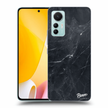 Picasee Xiaomi 12 Lite Hülle - Transparentes Silikon - Black marble