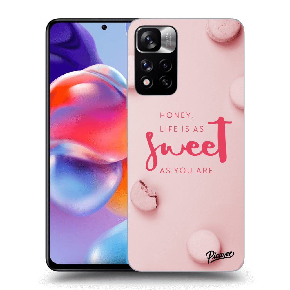 Picasee Xiaomi Redmi Note 11 Pro+ 5G Hülle - Schwarzes Silikon - Life is as sweet as you are