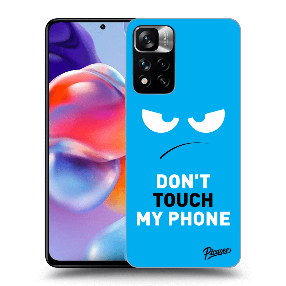 Picasee Xiaomi Redmi Note 11 Pro+ 5G Hülle - Schwarzes Silikon - Angry Eyes - Blue
