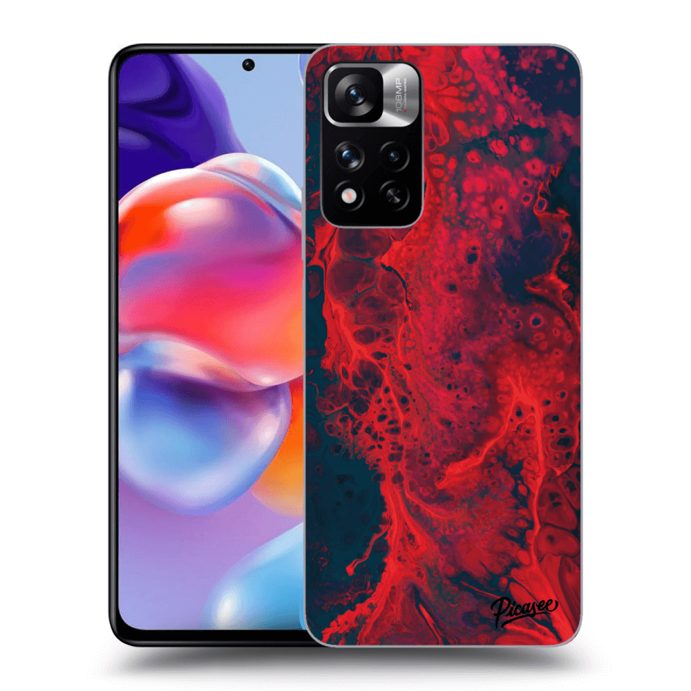 Picasee Xiaomi Redmi Note 11 Pro+ 5G Hülle - Transparentes Silikon - Organic red