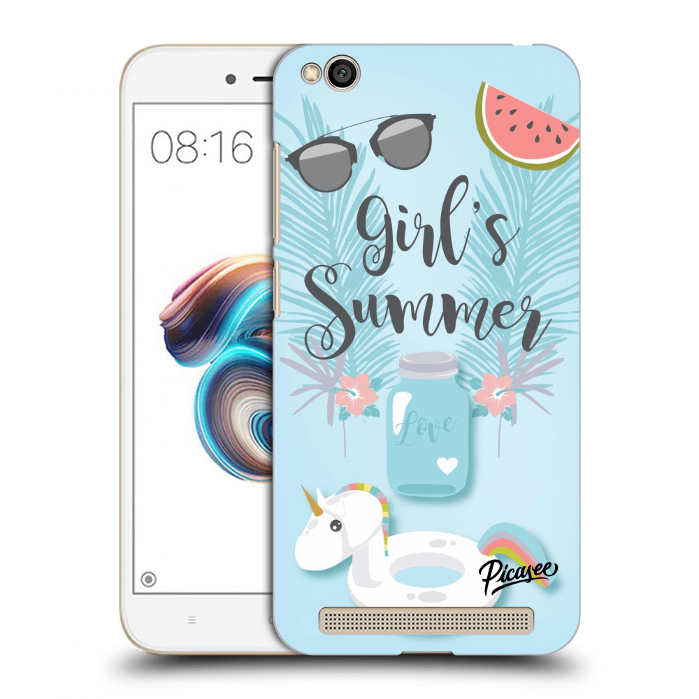 Picasee Xiaomi Redmi 5A Hülle - Schwarzes Silikon - Girls Summer