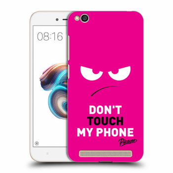 Picasee Xiaomi Redmi 5A Hülle - Schwarzes Silikon - Angry Eyes - Pink