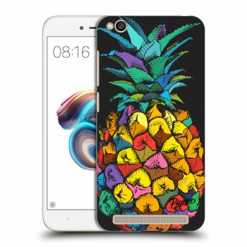 Picasee Xiaomi Redmi 5A Hülle - Schwarzes Silikon - Pineapple