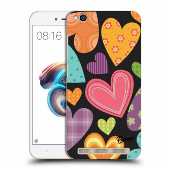 Picasee Xiaomi Redmi 5A Hülle - Schwarzes Silikon - Colored heart