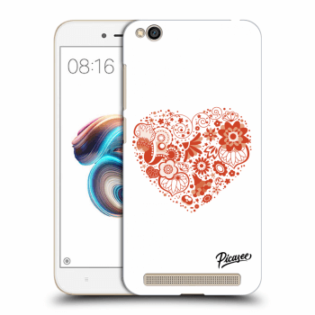 Picasee Xiaomi Redmi 5A Hülle - Schwarzes Silikon - Big heart