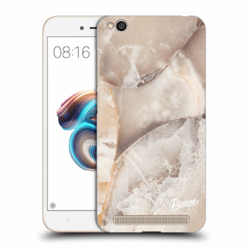 Picasee Xiaomi Redmi 5A Hülle - Schwarzes Silikon - Cream marble