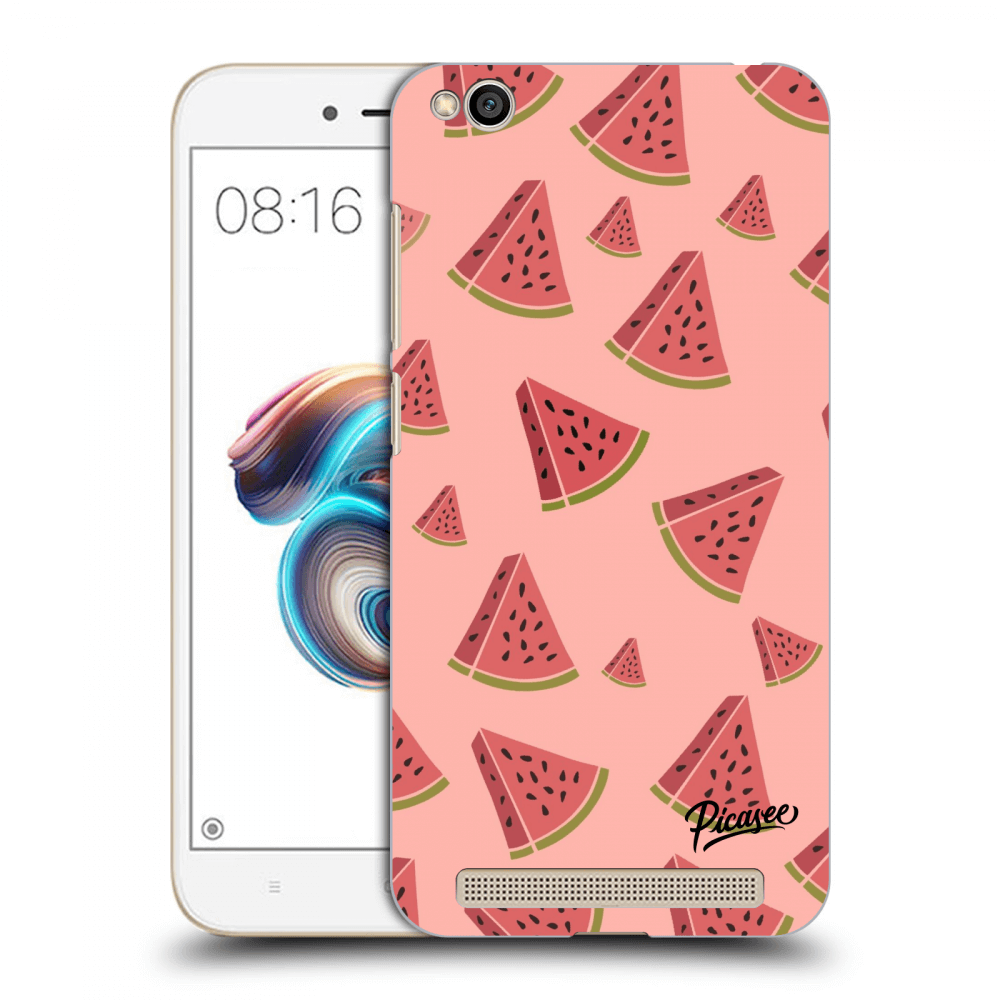 Picasee Xiaomi Redmi 5A Hülle - Schwarzes Silikon - Watermelon