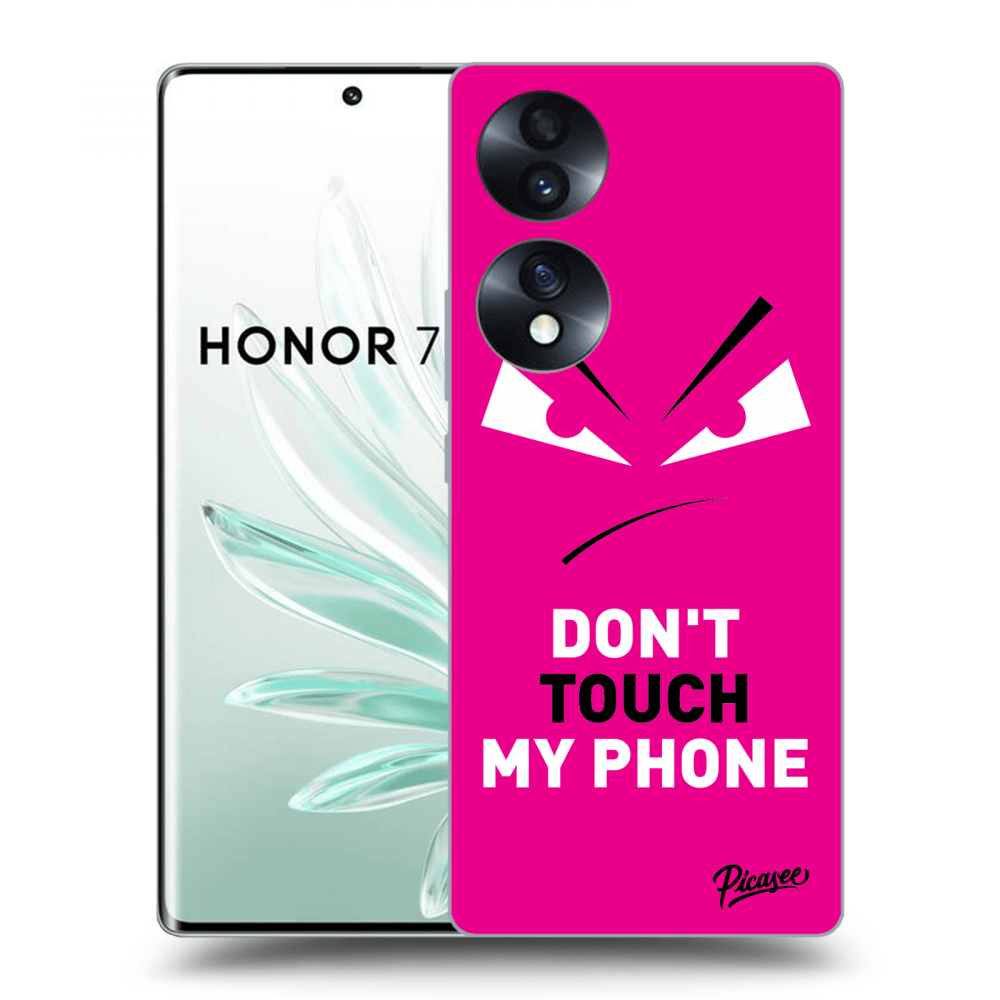 Picasee Honor 70 Hülle - Transparentes Silikon - Evil Eye - Pink