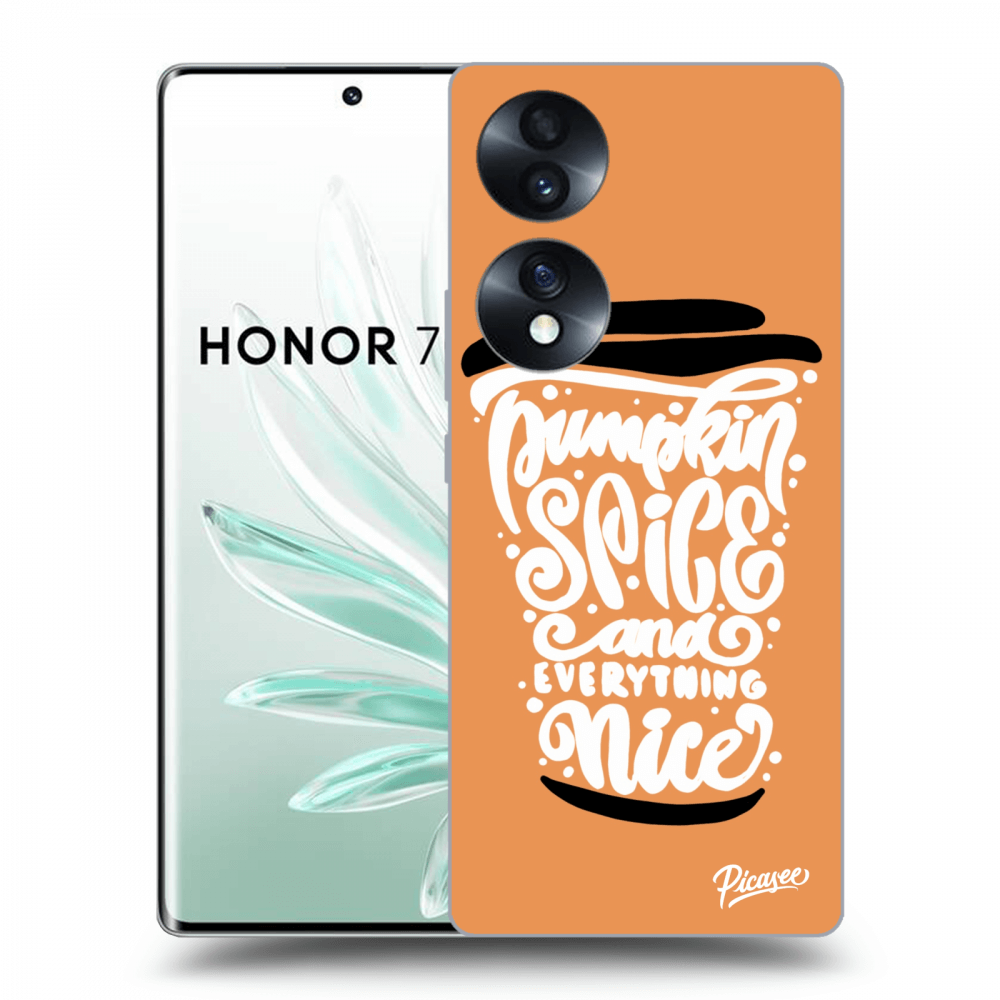 Picasee Honor 70 Hülle - Transparentes Silikon - Pumpkin coffee