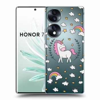 Picasee Honor 70 Hülle - Transparentes Silikon - Unicorn star heaven