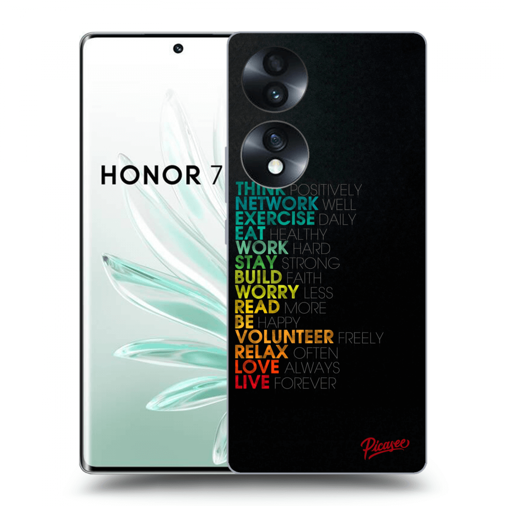 Picasee Honor 70 Hülle - Transparentes Silikon - Motto life