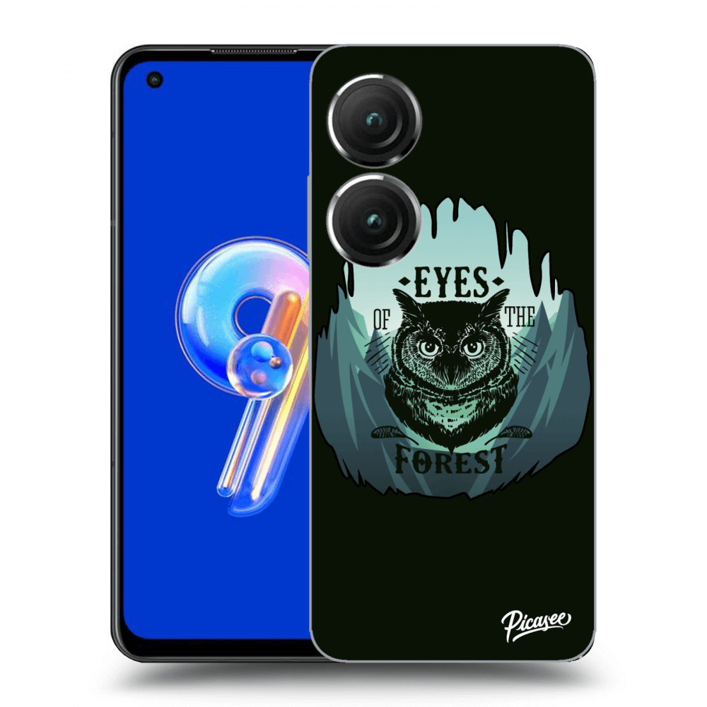 Picasee Asus Zenfone 9 Hülle - Transparentes Silikon - Forest owl