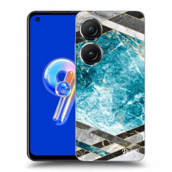Hülle für Asus Zenfone 9 - Blue geometry