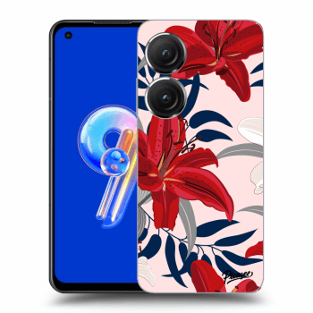 Picasee Asus Zenfone 9 Hülle - Transparentes Silikon - Red Lily
