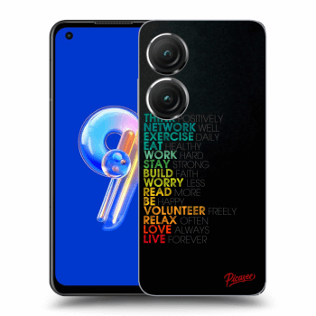 Picasee Asus Zenfone 9 Hülle - Transparentes Silikon - Motto life