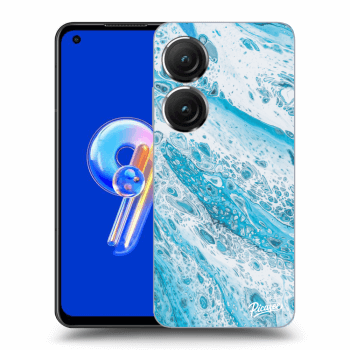 Picasee Asus Zenfone 9 Hülle - Transparentes Silikon - Blue liquid