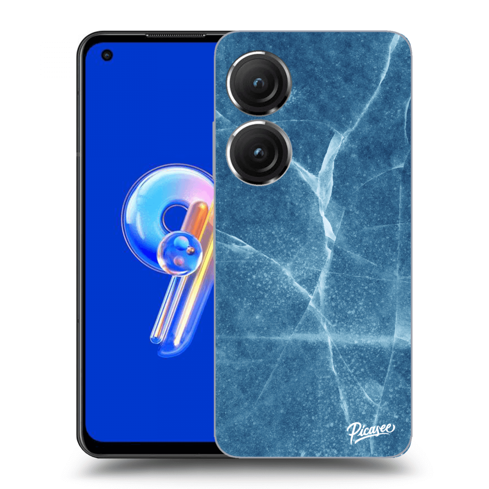 Picasee Asus Zenfone 9 Hülle - Transparentes Silikon - Blue marble