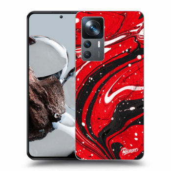 Picasee Xiaomi 12T Hülle - Schwarzes Silikon - Red black
