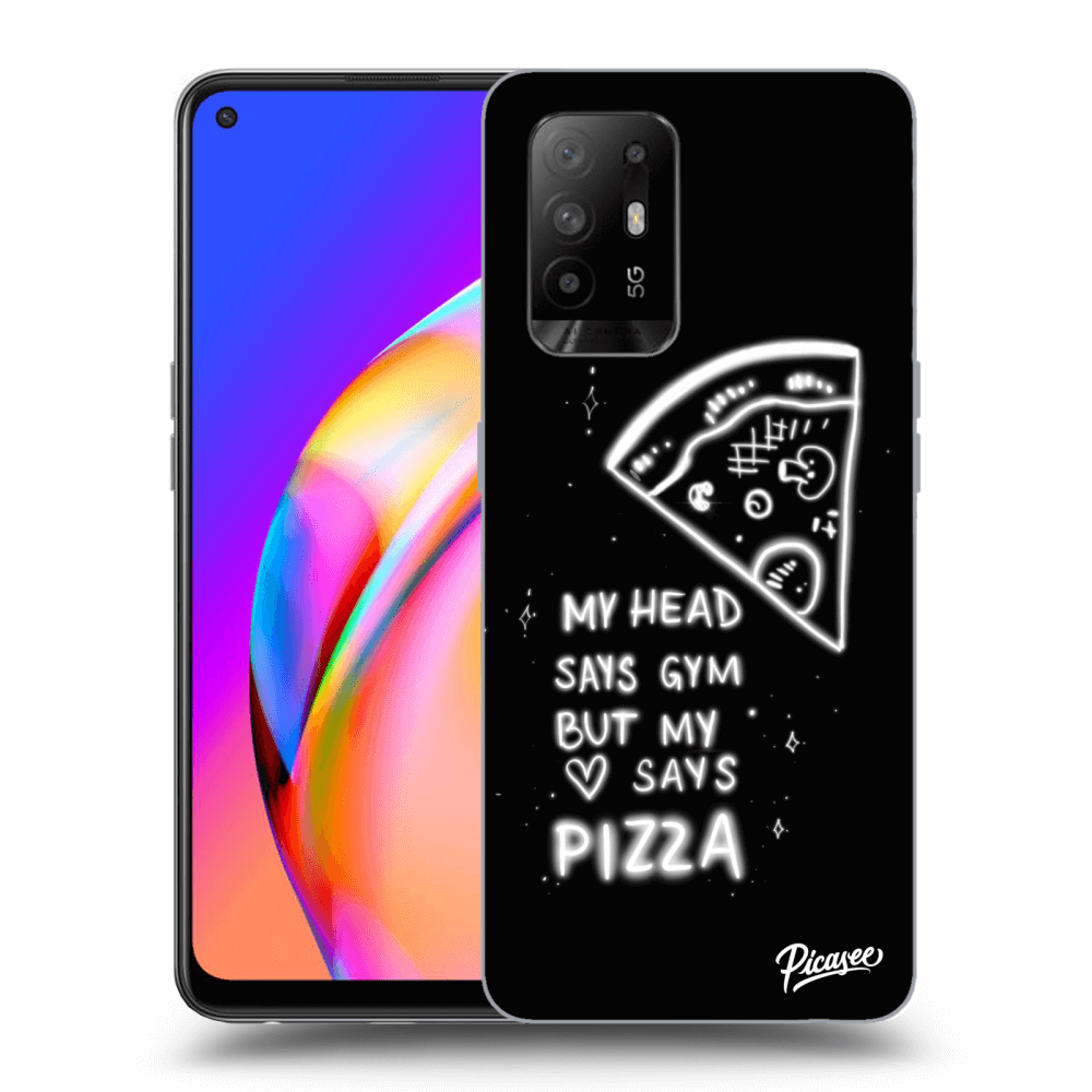 Picasee OPPO A94 5G Hülle - Transparentes Silikon - Pizza