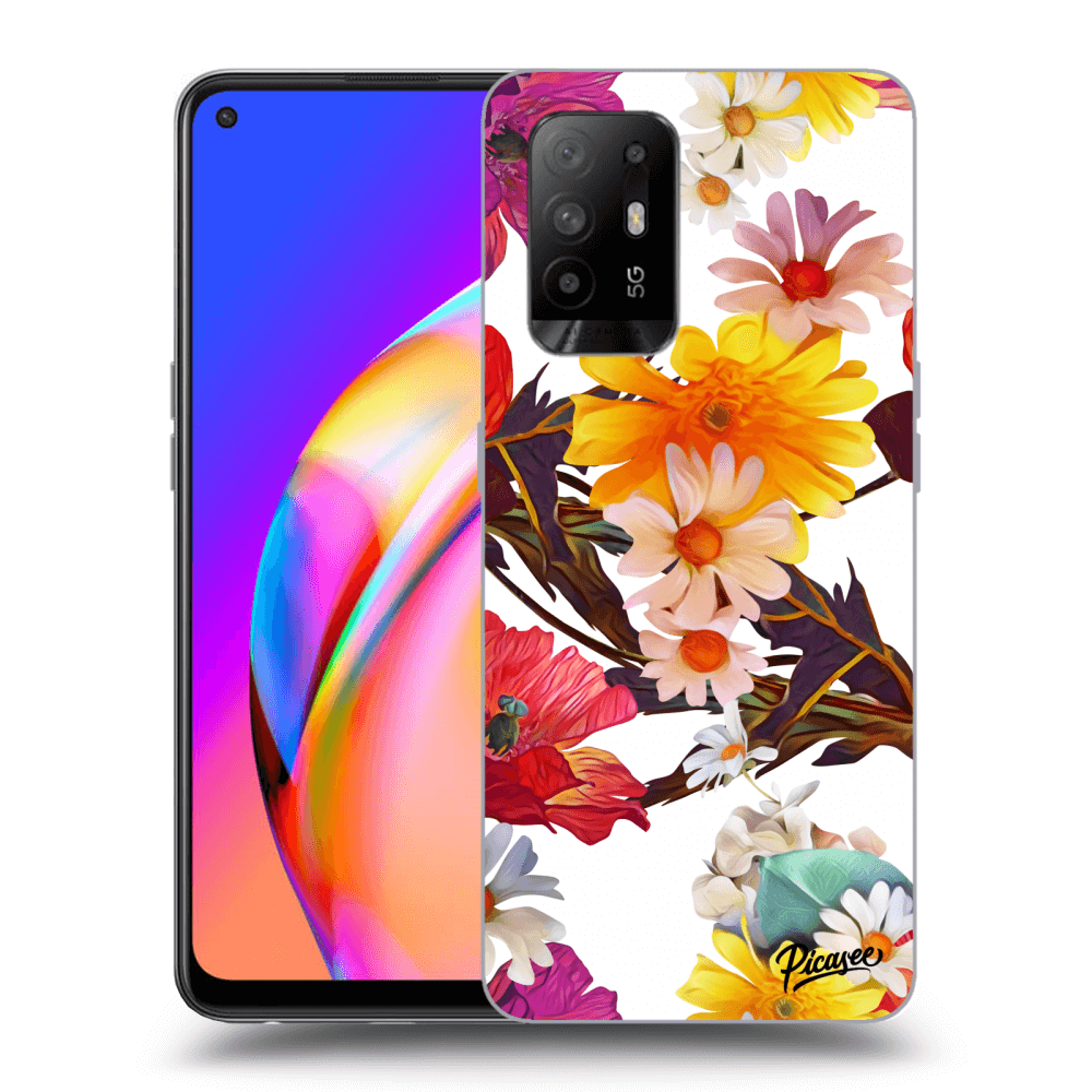 Picasee OPPO A94 5G Hülle - Schwarzes Silikon - Meadow