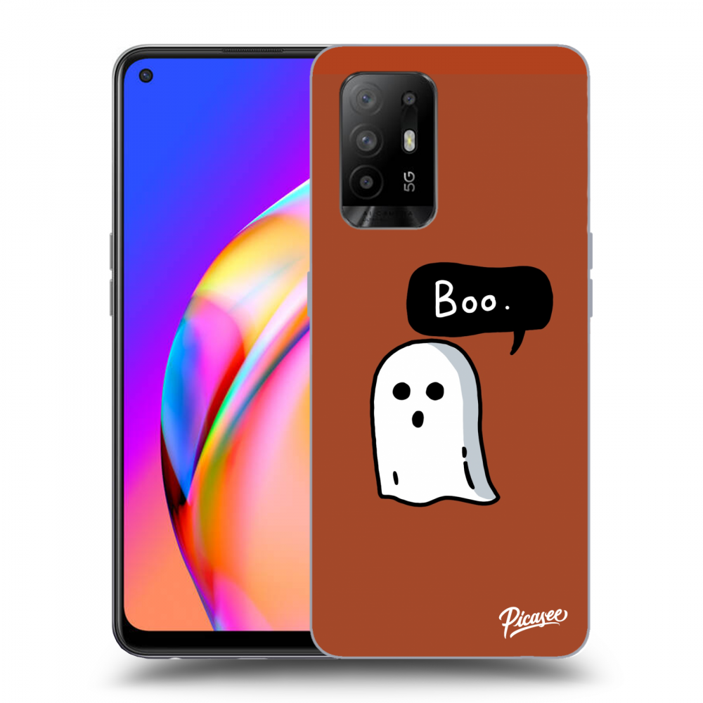 Picasee OPPO A94 5G Hülle - Schwarzes Silikon - Boo