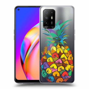 Picasee OPPO A94 5G Hülle - Transparentes Silikon - Pineapple