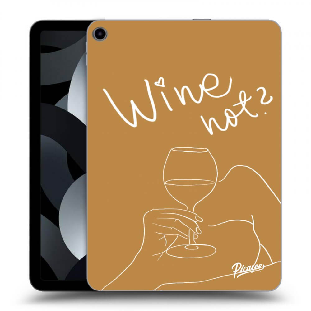 Picasee Schwarze Silikonhülle für Apple iPad 10,9" 2022 (10.generace) - Wine not
