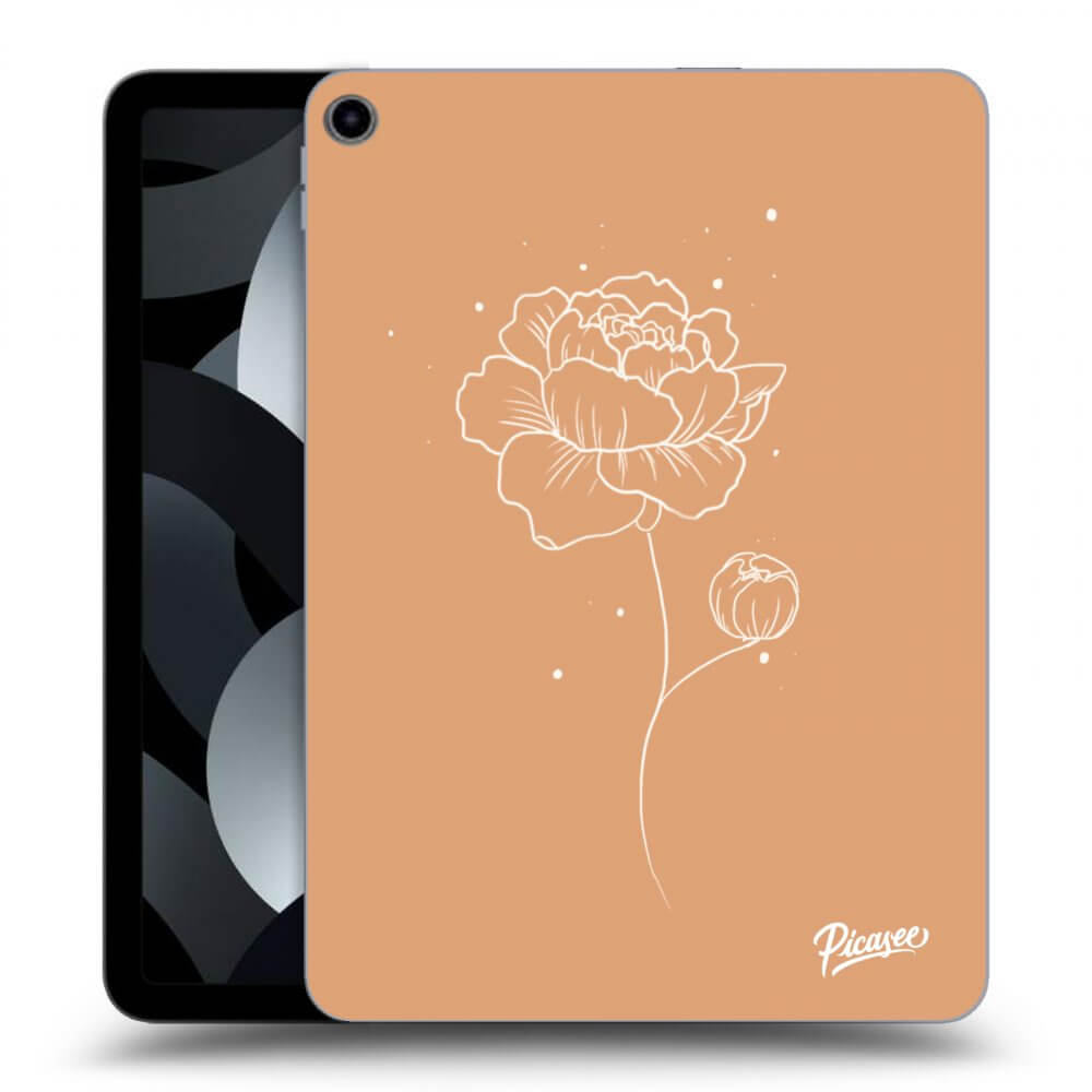 Picasee Schwarze Silikonhülle für Apple iPad 10,9" 2022 (10.generace) - Peonies