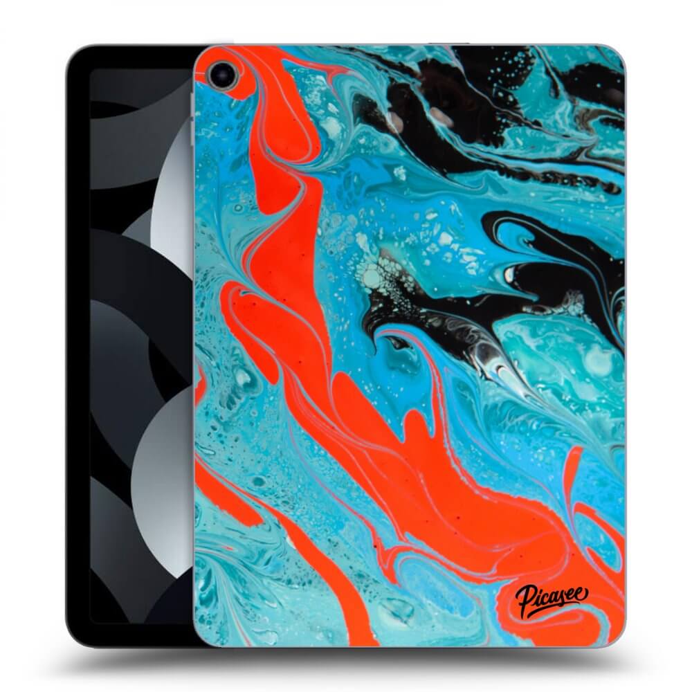 Picasee Schwarze Silikonhülle für Apple iPad 10,9" 2022 (10.generace) - Blue Magma