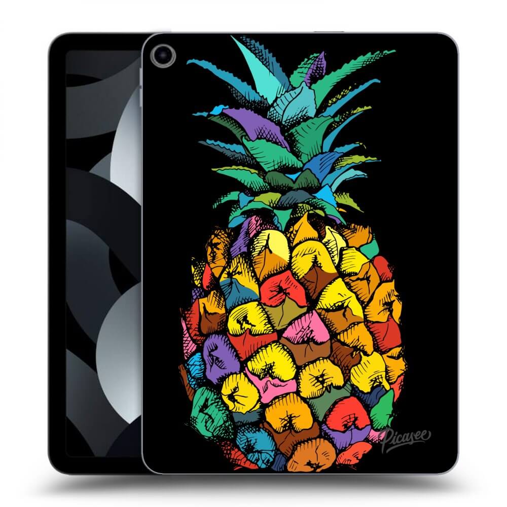 Picasee Schwarze Silikonhülle für Apple iPad 10,9" 2022 (10.generace) - Pineapple