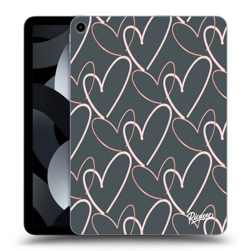 Picasee Schwarze Silikonhülle für Apple iPad 10,9" 2022 (10.generace) - Lots of love