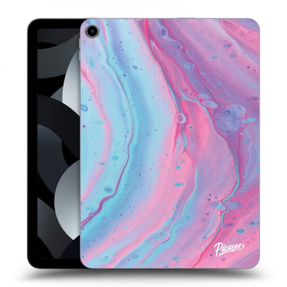 Picasee Schwarze Silikonhülle für Apple iPad 10,9" 2022 (10.generace) - Pink liquid